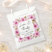 Sachets En Papier Aquarelle rose printemps fleurs de cerisiers Quinc (Coupé)