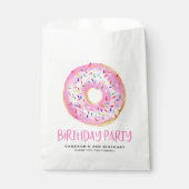 Sachets En Papier Aquarelle rose saupoudrer de beignets vernis Anniv (Devant)