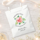 Sachets En Papier Aquarelle Rose Tropical Hibiscus Hawaïen (Coupé)