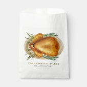 Sachets En Papier Aquarelle rôtie diner Thanksgiving (Devant)