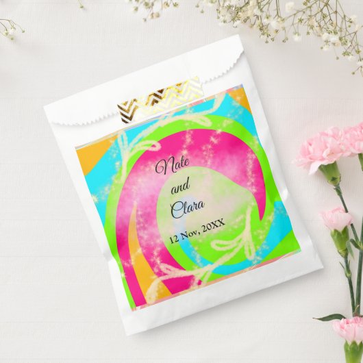 Sachets En Papier Aquarelle rouge orange peinte à la main mariage pe (Scellé)