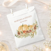 Sachets En Papier Aquarelle rustique chute dans l'amour Citrouille M (Coupé)