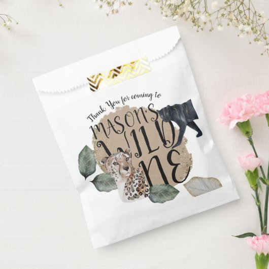 Sachets En Papier Aquarelle Safari Wild Un animal fête d'anniversair (Scellé)