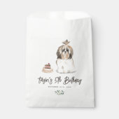 Sachets En Papier Aquarelle Shih Tzu Chien Merci d'anniversaire (Devant)