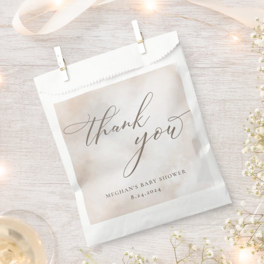 Sachets En Papier Aquarelle sur le nuage 9 Baby shower (Coupé)