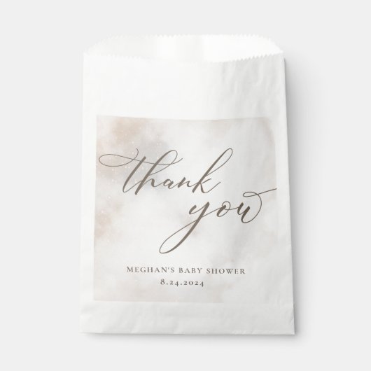 Sachets En Papier Aquarelle sur le nuage 9 Baby shower (Devant)