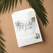 Sachets En Papier Aquarelle tropicale Palm Trees Baby shower Bienven