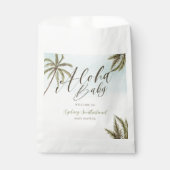 Sachets En Papier Aquarelle tropicale Palm Trees Baby shower Bienven (Devant)