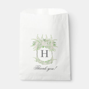 Sachets En Papier Aquarelle Vert et Blanc Hydrangea Crest
