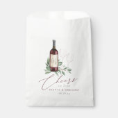 Sachets En Papier Aquarelle Vin Rouge Botanique Chefs à l'amour (Devant)