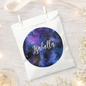 Sachets En Papier Aquarelle violet Univers (Coupé)