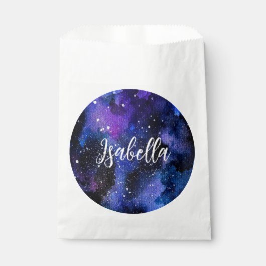 Sachets En Papier Aquarelle violet Univers (Devant)