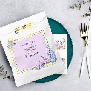Sachets En Papier Aquarelle Wisteria Purple Lavender Floral