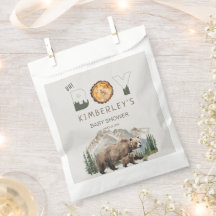 Aquarelle Woodland Oh Boy Bear Baby shower