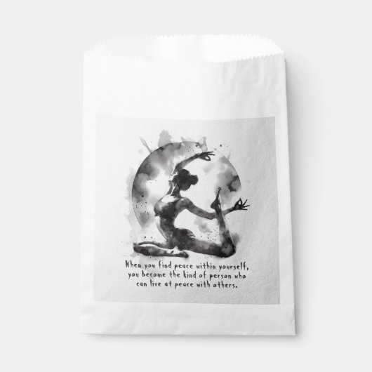 Sachets En Papier Aquarelle Yoga Reiki Pose King Pigeon à une jambe (Devant)