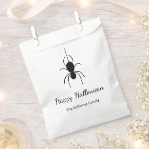 Sachets En Papier Araignée gothique simple Fête d'Halloween noir bla