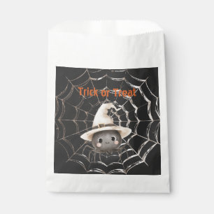 Sachets En Papier Araignée joyeuse et amicale sur toile Halloween