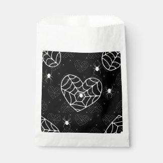 Sachets En Papier araignées à coquille à coeur halloween