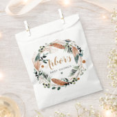 Sachets En Papier ARBOR Bohême Plumes verdure Wreath Boho (Coupé)