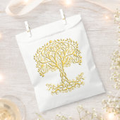 Sachets En Papier Arbre Celtique Jaune (Coupé)