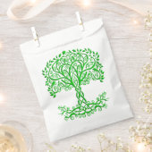 Sachets En Papier Arbre Celtique Vert De Vie (Coupé)