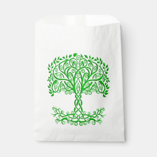 Sachets En Papier Arbre Celtique Vert De Vie (Devant)
