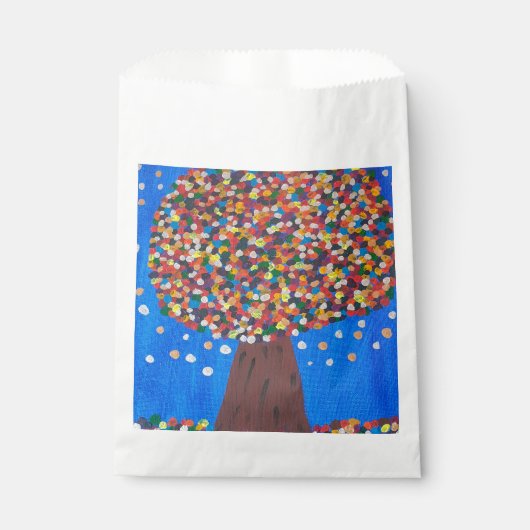 Sachets En Papier Arbre Coloré Abstrait (Devant)
