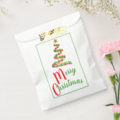 Sachets En Papier Arbre de Noël Abstrait rouge, vert et or (Scellé)