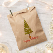 Sachets En Papier Arbre de Noël moderne personnalisable (Coupé)