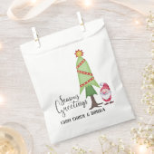 Sachets En Papier Arbre de Noël personnalisé & Sac Favoriser Gnome (Coupé)