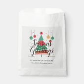 Sachets En Papier Arbre de Noël rétroactif personnalisable (Devant)