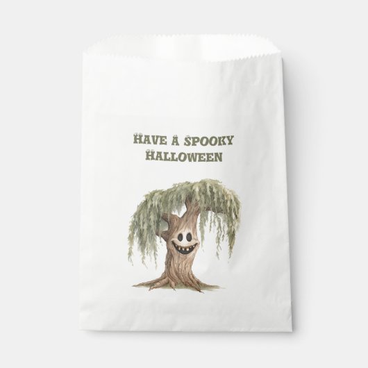Sachets En Papier Arbre effrayant d'Halloween (Devant)