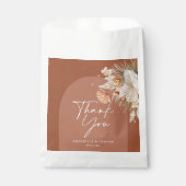 Sachets En Papier Arc botanique en terre cuite moderne pampas herbe (Devant)