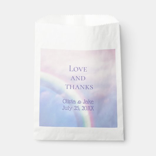 Sachets En Papier Arc en ciel d'espoir - pastel, mariage (Devant)