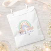 Sachets En Papier Arc en ciel et étoiles baby shower merci (Coupé)