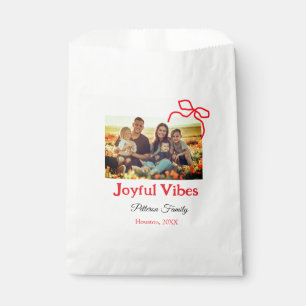 Sachets En Papier Arc rouge joyeuse Vibes ajouter nom de famille pho