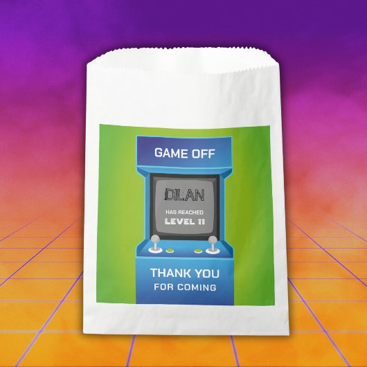 Sachets En Papier Arcade anniversaire, invitation d'anniversaire de