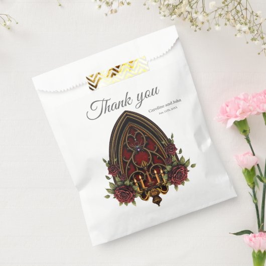 Sachets En Papier Arche gothique aux crânes. (Scellé)