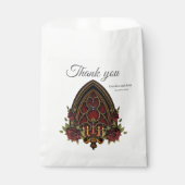Sachets En Papier Arche gothique aux crânes. (Devant)