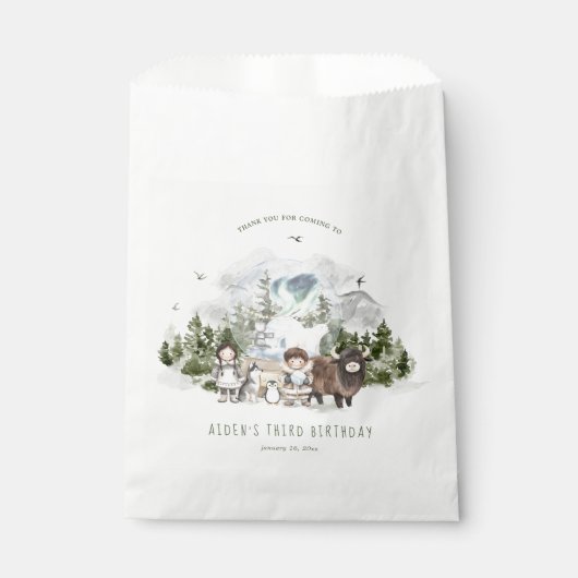 Sachets En Papier Arctic Adventure fête d'anniversaire (Devant)