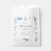 Sachets En Papier Arctic Winter Onederland 1er anniversaire Merci (Devant)