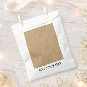 Sachets En Papier Arrière - plan Burlap rustique imprimé (Coupé)