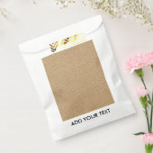 Sachets En Papier Arrière - plan Burlap rustique imprimé (Scellé)