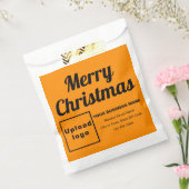 Sachets En Papier Arrière - plan de couleur orange de Noël (Scellé)