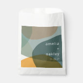 Sachets En Papier Art moderne Abstrait Vert Sage Turquoise Personnal (Devant)