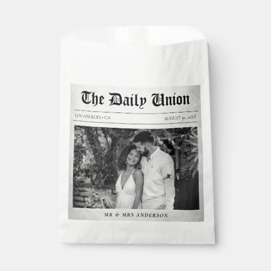 Sachets En Papier Article de journal Mariage (Devant)