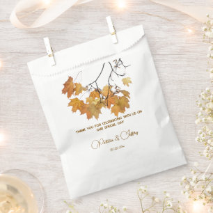 Sachets En Papier Artisan Automne Feuilles d'automne Mariage