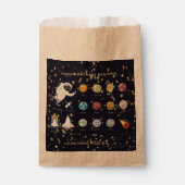 Sachets En Papier Astronaut Système solaire Monogramme Texte Parties (Devant)