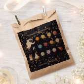 Sachets En Papier Astronaut Système solaire Monogramme Texte Parties (Coupé)
