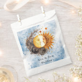 Sachets En Papier Astronomie Céleste Mariage Soleil Jaune Bleu (Coupé)